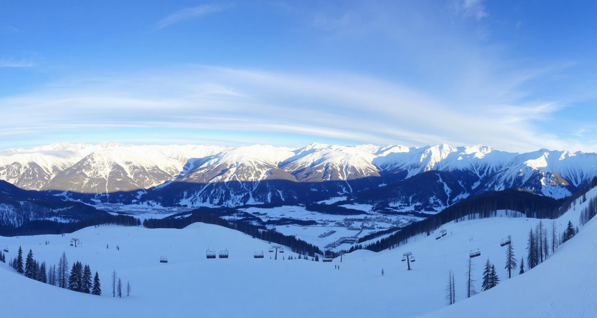 Three Valleys ski panorama