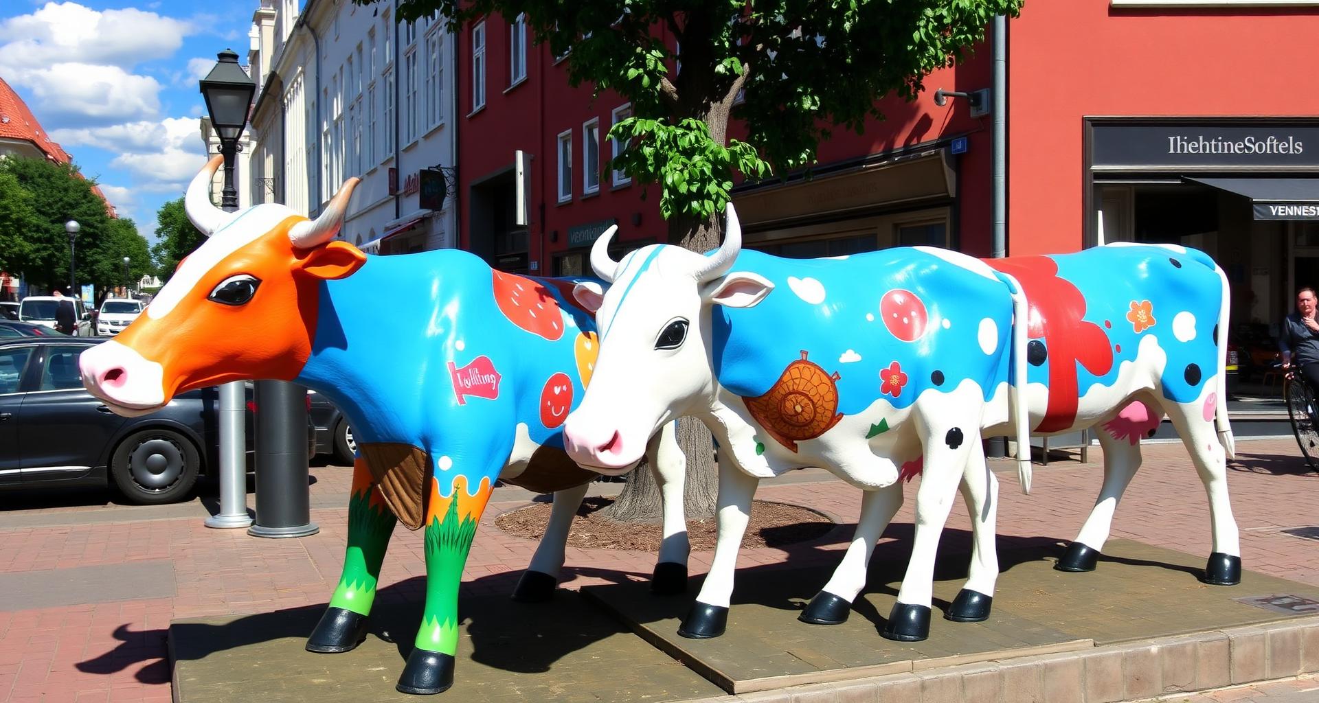 Ventspils colorful cows